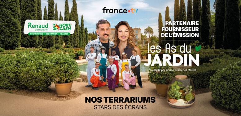 Horticash partenaire de la nouvelle émission France.tv : Les As du Jardin