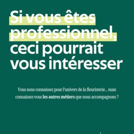 Vous nous connaissez sûrement pour notre expertise auprès des fleuristes... 🌸
Et c’est vrai, les professionnels de la fleuristerie font partie de notre ADN depuis toujours 💚

Mais au fil des années, on a aussi accompagné d'autres professionnels. 
Alors on s'est dit qu'il était temps de vous montrer tout ça 😉

Peut-être que vous allez vous reconnaître dans ce carrousel...
Ou vous dire "Ah, je ne savais pas qu'ils faisaient ça !" 👀

👉 Faites défiler et découvrez si notre univers peut aussi répondre à vos besoins ! 

#Professionnels #Commercants #CFA #Fournisseur #B2B
