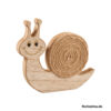 image SACHET DE 2 ESCARGOTS EN BOIS/JUTE 18X02X15CM NAT