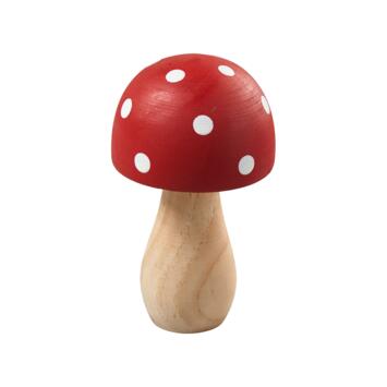 image BOITE DE 2CHAMPIGNONS D07.5CM H13CM NATUREL/ROUGE