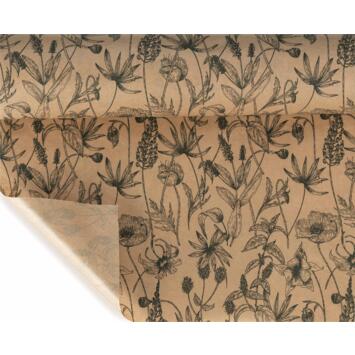 image PAPIER KRAFT PEL.WILDFLOWER 0.80X40