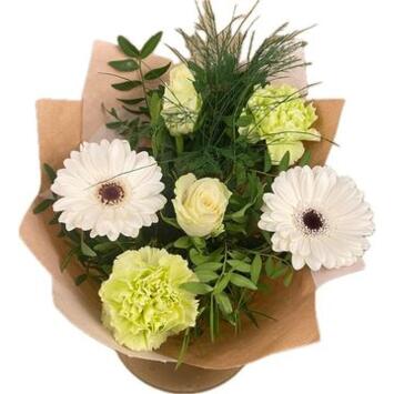 image BOUQUET MELANGE BLANC 10 TIGES