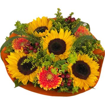 image BOUQUET HELIANTHUS HOT 18 TIGES