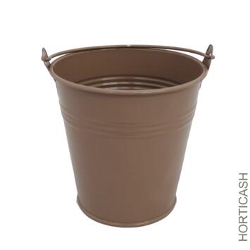 image POT ZINC 10.4X10.4 H10CM TAUPE