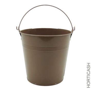 image POT ZINC 7.5 H5.5CM TAUPE