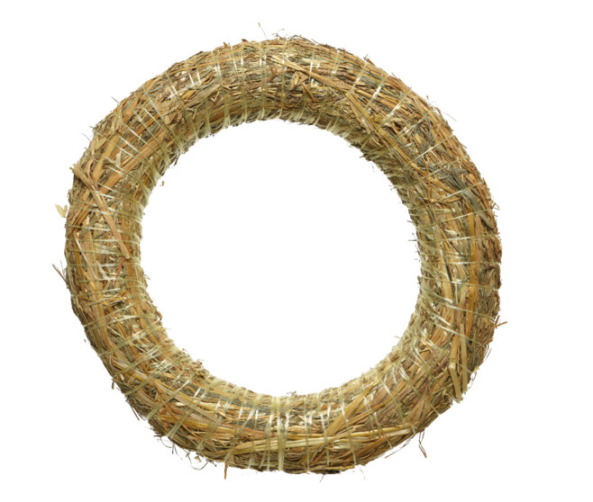 COURONNE DE PAILLE 25CM NATUREL