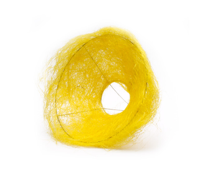 PORTE BOUQUET SISAL D25CM JAUNE