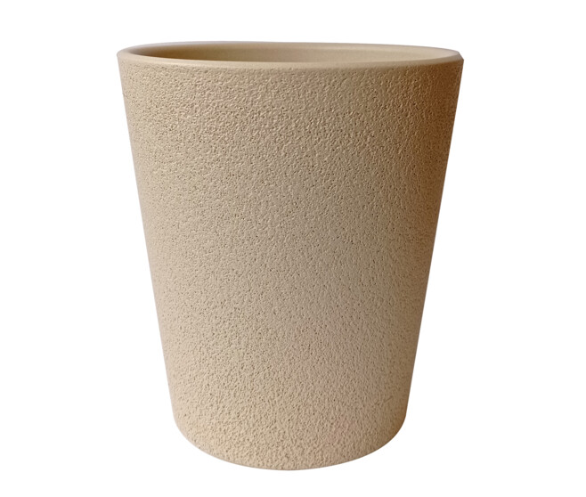 CP GRANITE D13.5 H16CM CREME METAL