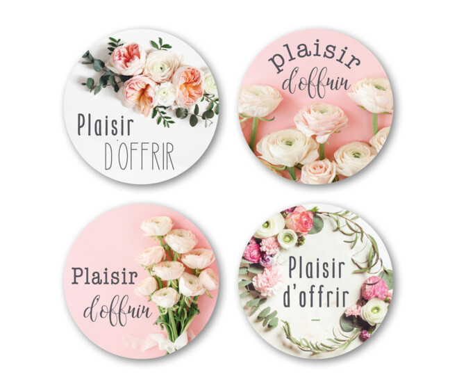 ETIQ ADHESIVES PLAISIR D OFFRIR X500