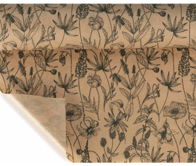 PAPIER KRAFT PEL.WILDFLOWER 0.80X40