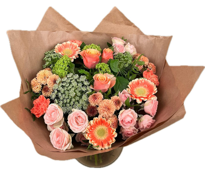 BOUQUET FLORAL FANTASY PEACH P
