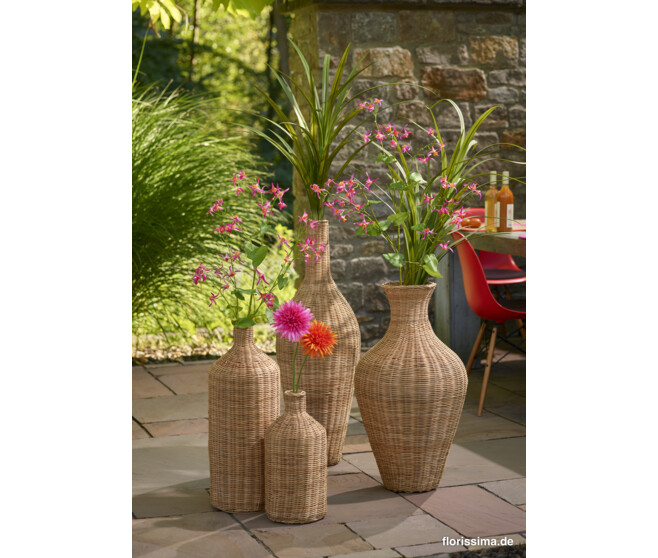 VASE EN ROTIN D07 H90CM NATUREL Horticash ref 294770