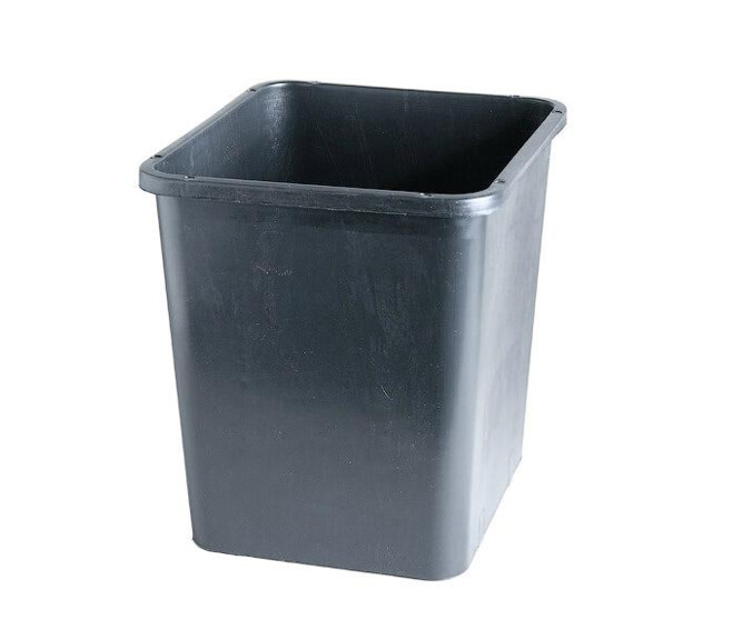 SEAU CARRE 14L NOIR
