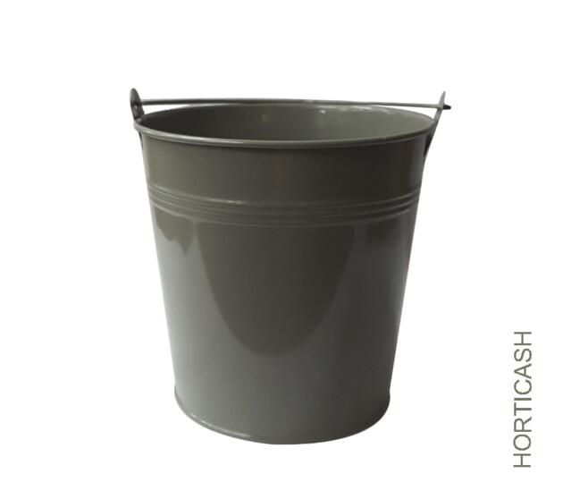 POT ZINC 15.5X13.5 H14CM GRIS