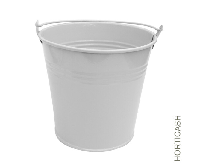 POT ZINC 12.5X12.5 H12.5CM BLANC