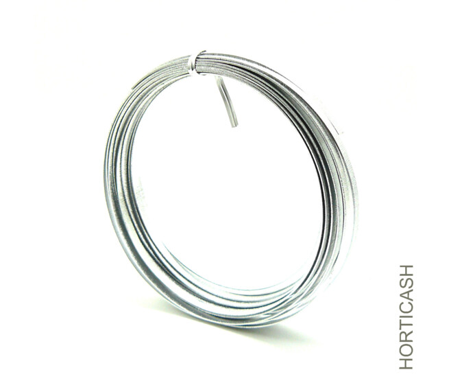 FIL ALU PLAT A/RAYURES 5MM 100G ARGENT