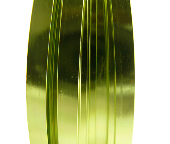 FIL ALU PLAT A/RAYURES 5MM 100G VERT POMME
