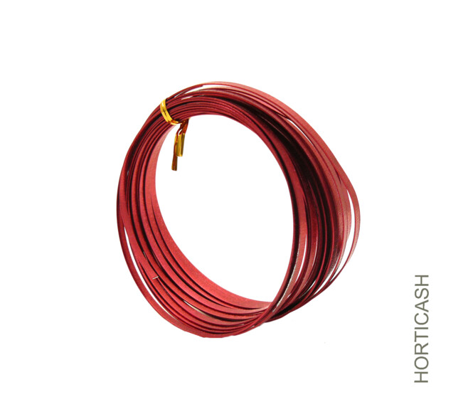 FIL ALU PLAT A/RAYURES 5MM 100G ROUGE