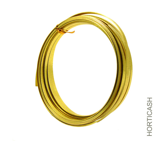 FIL ALU PLAT A/RAYURES 5MM 100G OR CLAIR