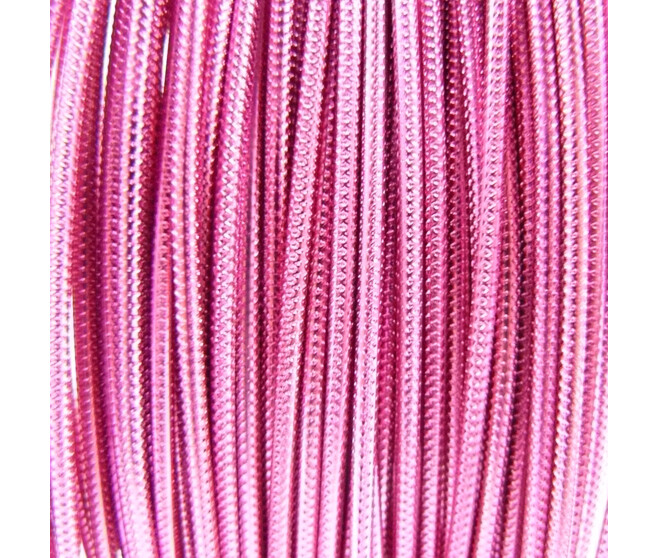 FIL ALU ROND A/RAYURES 2MM 250G ROSE VIF