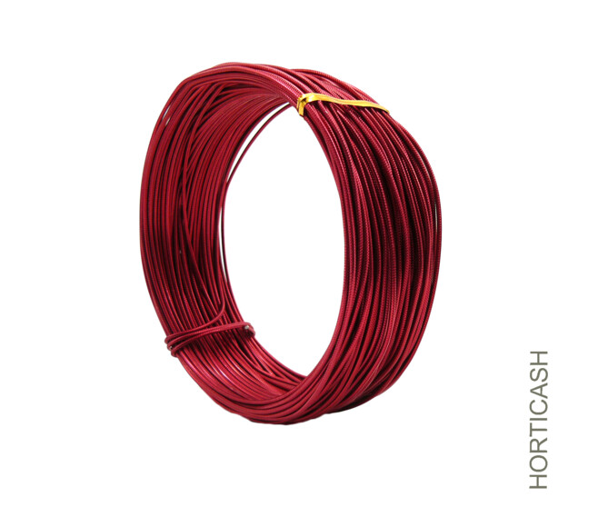 FIL ALU ROND A/RAYURES 2MM 250G ROUGE