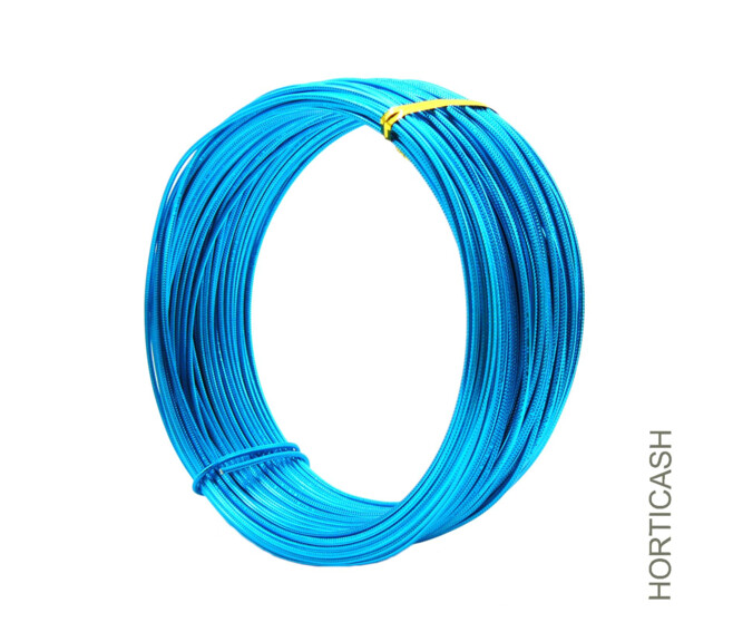 FIL ALU ROND A/RAYURES 2MM 250G TURQUOISE