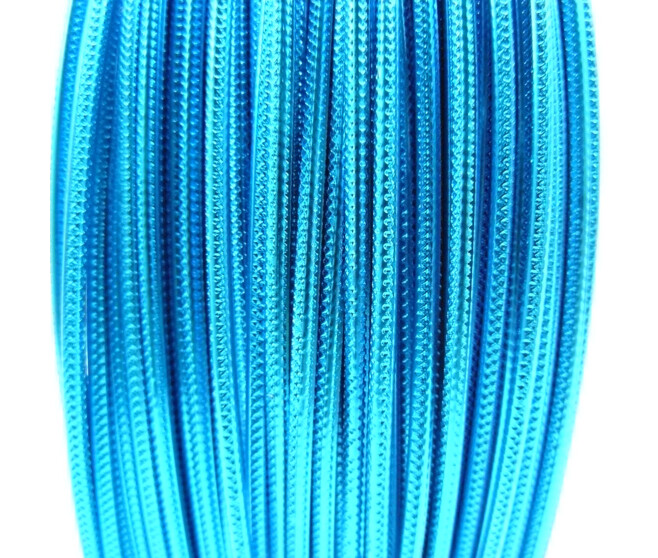 FIL ALU ROND A/RAYURES 2MM 250G TURQUOISE