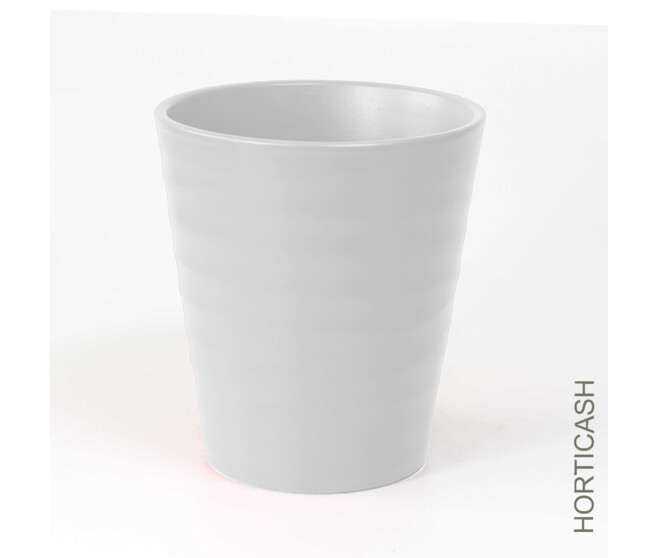 CP WAVE ORCHIDEE DINT 12.5 H15.5CM BLANC MAT