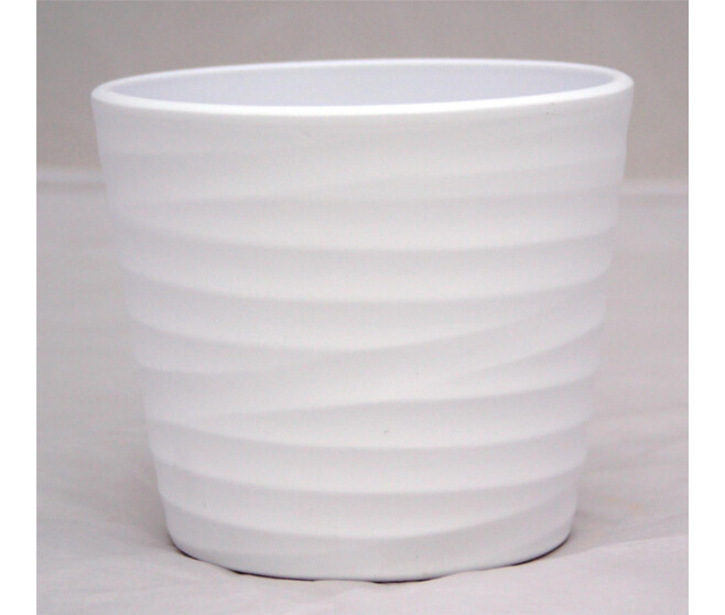 CP WAVE D23.5 H20.5CM BLANC MAT