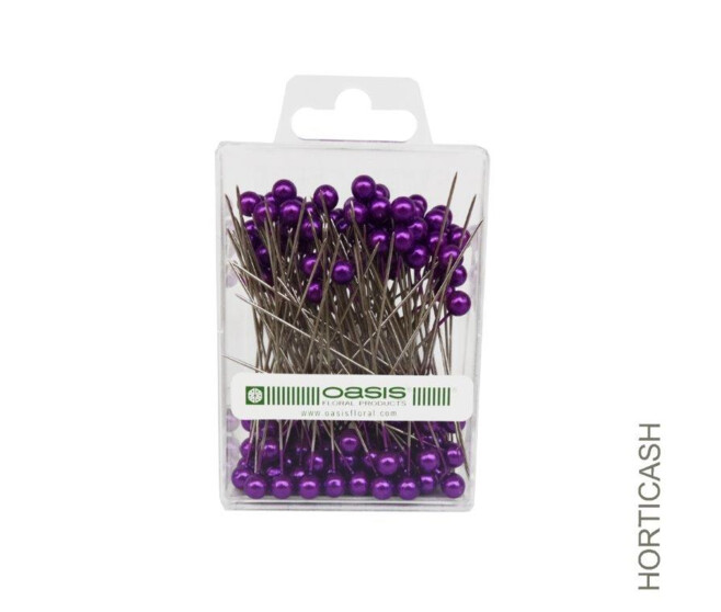 EPINGLE 5.5CM TETE 5MM LILAS OASIS x144