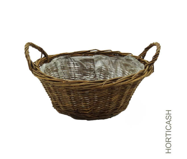 CORBEILLE AVEC POIGNEES D35 H13CM BRUT