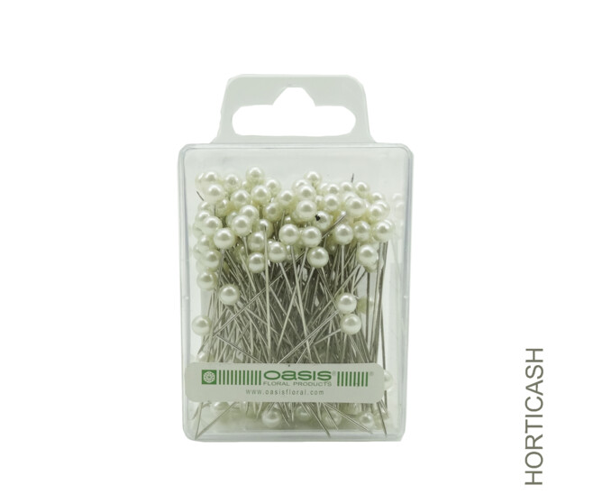 EPINGLE 5.5CM TETE 5MM NACREE BLANC OASIS x144