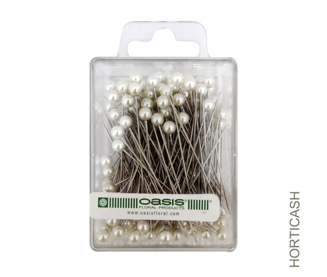 EPINGLE 5.5CM TETE 5MM IVOIRE OASIS x144
