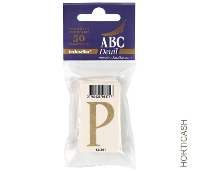 ABC DEUIL POCHETTE "P" x50