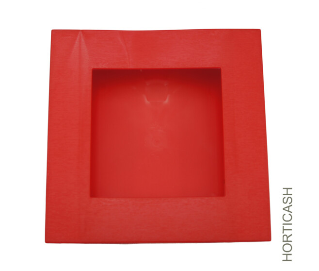 TABLEAU VEGETAL 25X25CM ROUGE