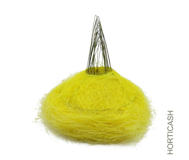 PORTE BOUQUET SISAL D25CM JAUNE
