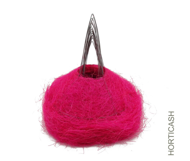 PORTE BOUQUET SISAL D25CM FUSCHIA