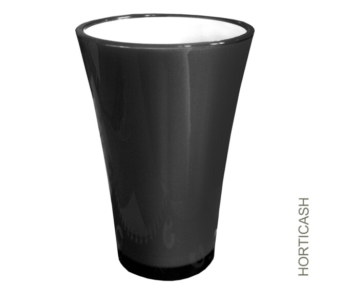 VASE FIZZY D8.2/14 H20.5CM NOIR