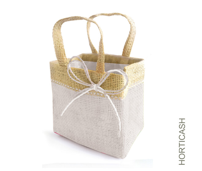 SAC TOILE FIJI 9.5X10X7CM BEIGE x10