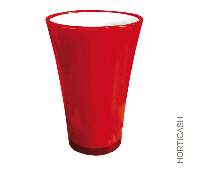 VASE FIZZY D8.2/14 H20.5CM ROUGE