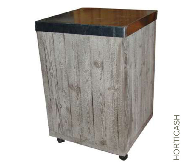 COLONNE S/ROUES 100X100 H75CM OP ZINC