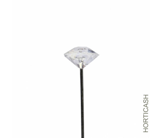 EPINGLES DIAMANT 5.5CM TRANSPARENTES x100