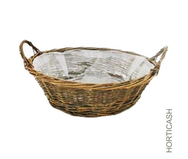 CORBEILLE A/POIGNEES D40 H12CM BRUTE