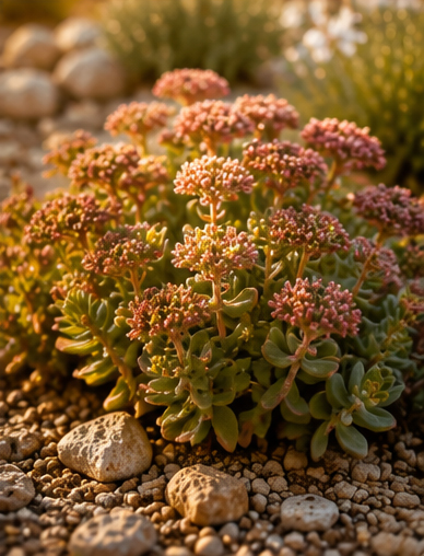 sedum dans un jardin