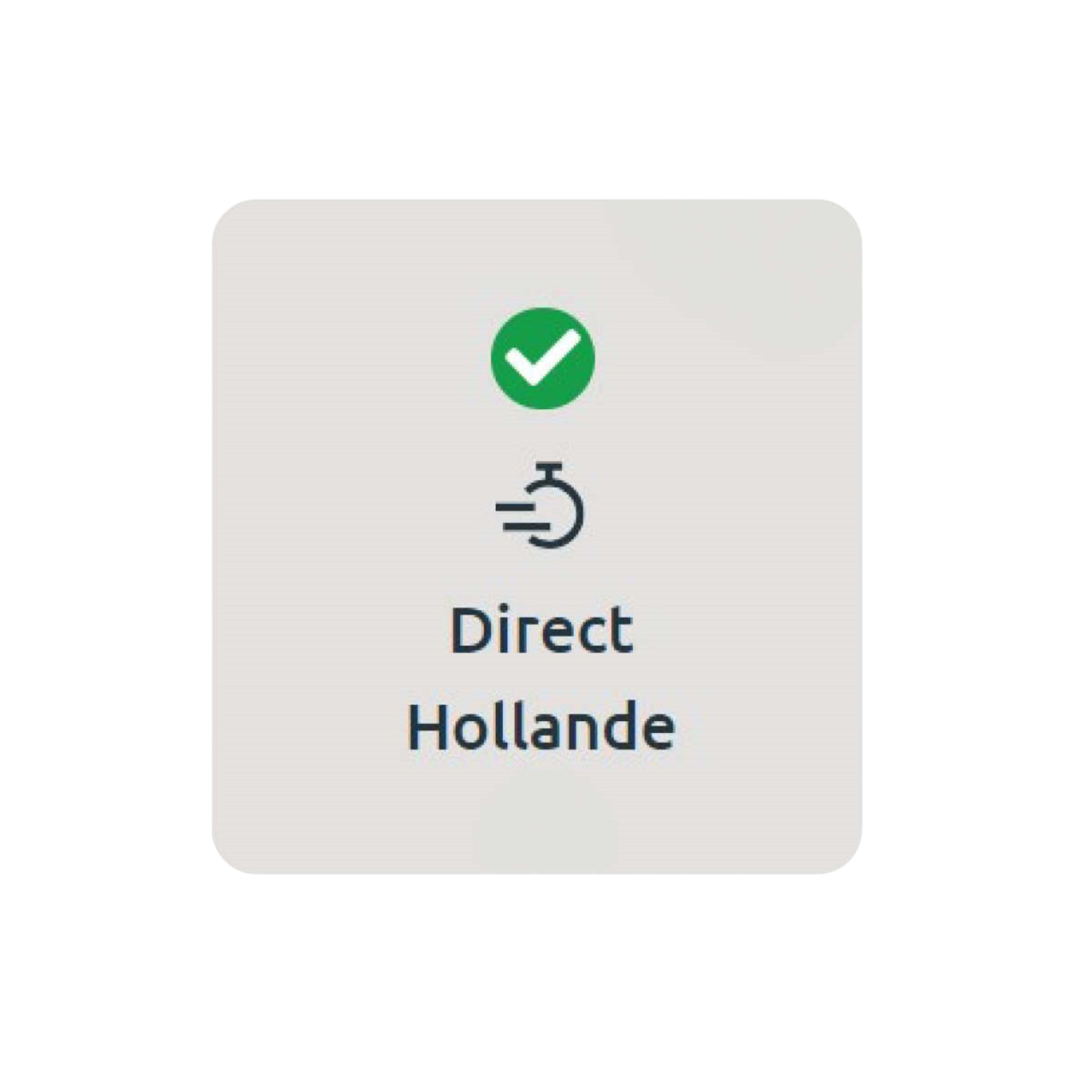 Sélection du mode de livraison Direct Hollande